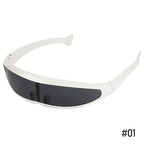 Futuristic Cyborg Cosplay Sunglasses, Plastic Frame, Polycarbonate Lenses