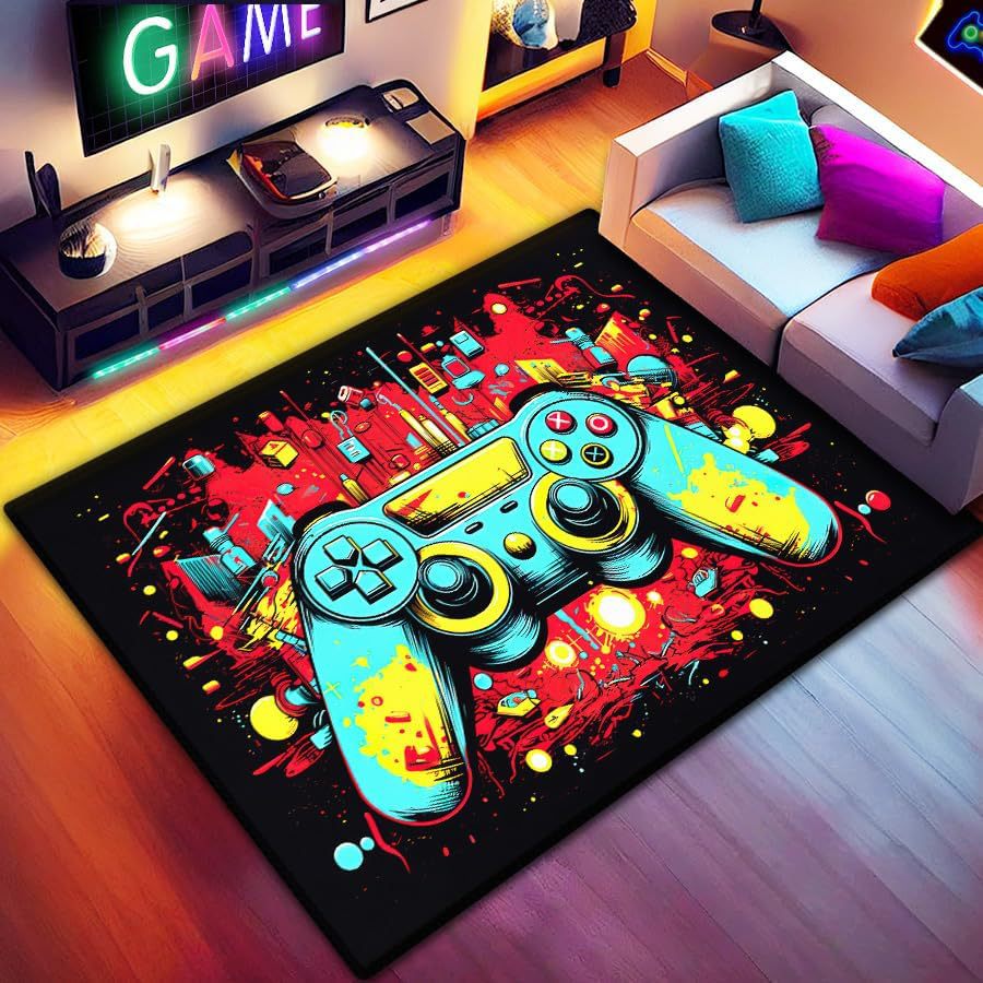 Gaming Controller-Themed Area Rug | Thrascher