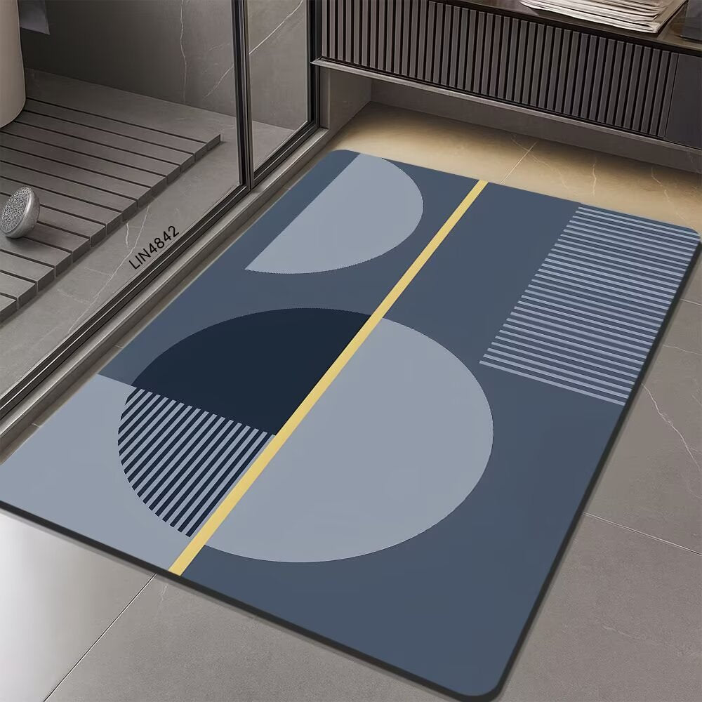 Geometric Hexagonal Pattern Bath Mat | Thrascher
