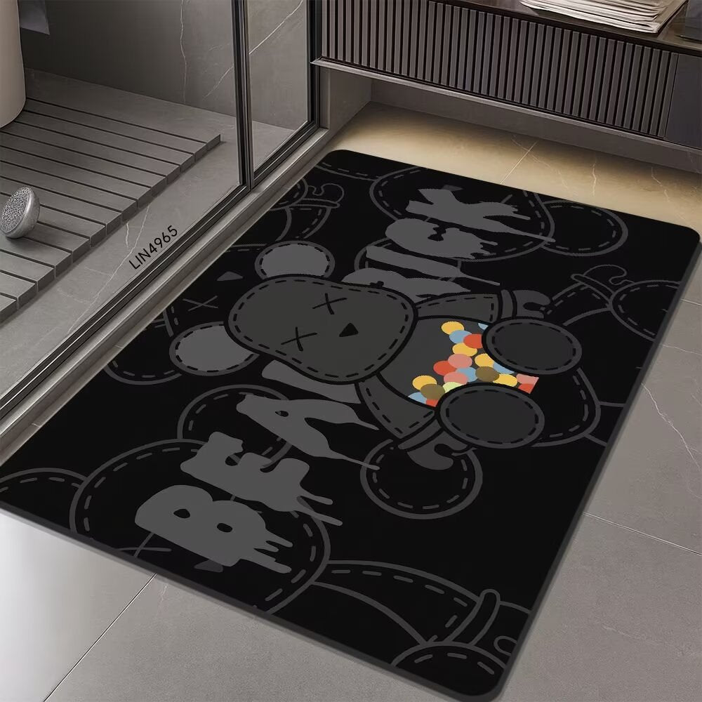 Geometric Hexagonal Pattern Bath Mat | Thrascher