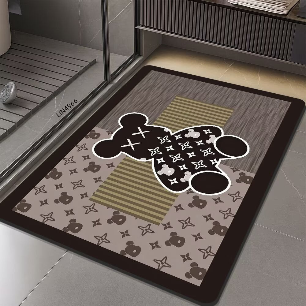 Geometric Hexagonal Pattern Bath Mat | Thrascher