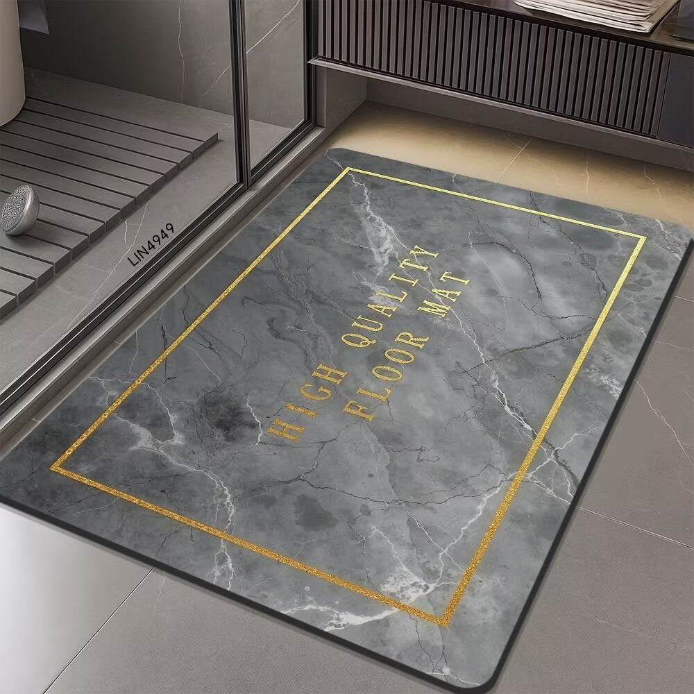 Geometric Hexagonal Pattern Bath Mat | Thrascher