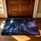 Geometric Technology-Themed Area Mat | Thrascher