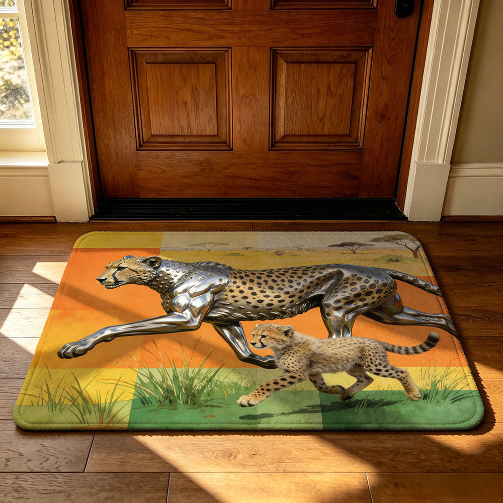 Geometric Technology-Themed Area Mat | Thrascher