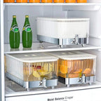 Glass Beverage Dispenser with Clamp Lid, Spout, 5.3L Capacity