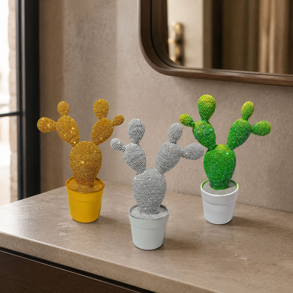 Glittering Cactus Decoration Figure | Thrascher