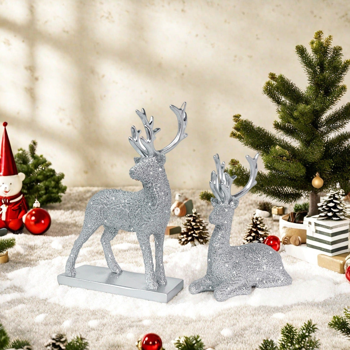 Glittering Reindeer Decorative Figure | Thrascher