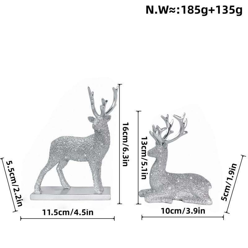 Glittering Reindeer Decorative Figure | Thrascher