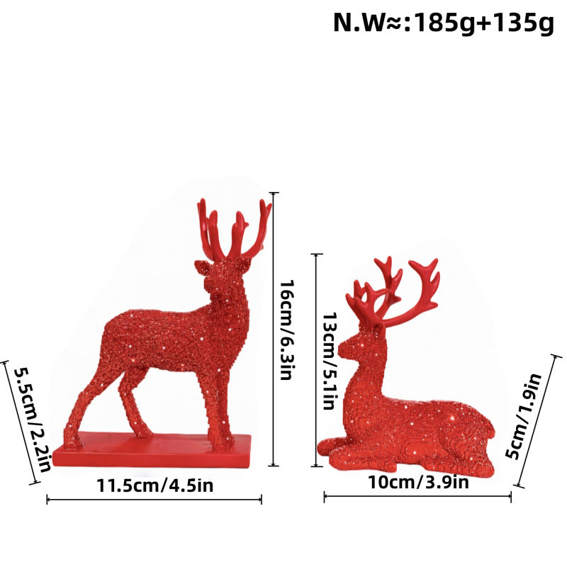 Glittering Reindeer Decorative Figure | Thrascher
