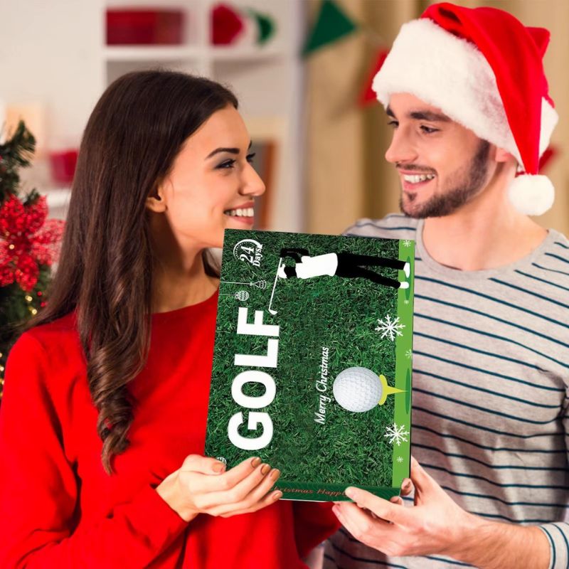 Golf-Themed Advent Calendar Gift Set with Compartments for Indoor Display, view 2