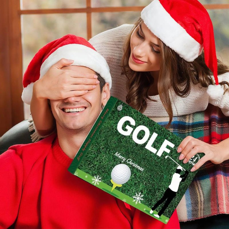 Golf-Themed Advent Calendar Gift Set with Compartments for Indoor Display, view 3