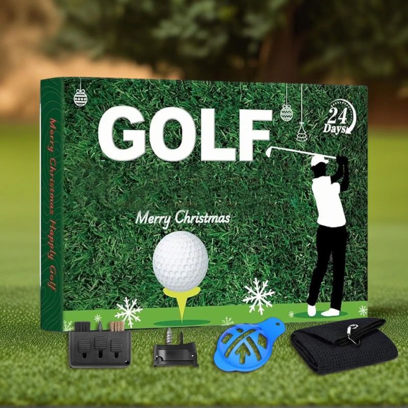 Golf-Themed Advent Calendar Gift Set with Compartments for Indoor Display, view 4