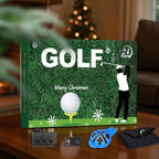 Golf-Themed Advent Calendar Gift Set with Compartments for Indoor Display