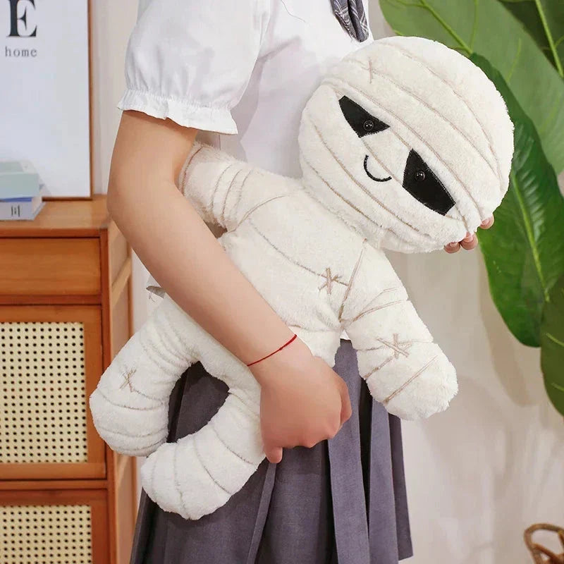 Halloween Skeleton and Mummy Plushies, 13–17.7 in, Sold Individually