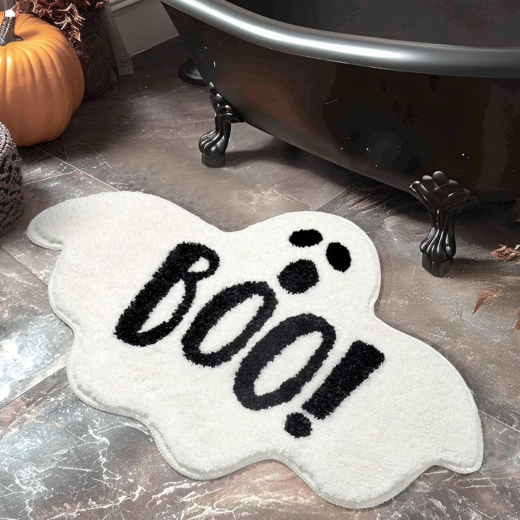 Halloween-Themed Ghost Bath Mat | Thrascher