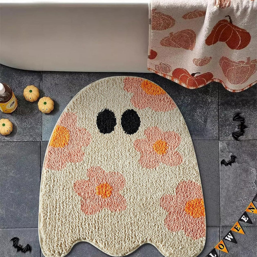 Halloween-Themed Ghost Bath Mat | Thrascher