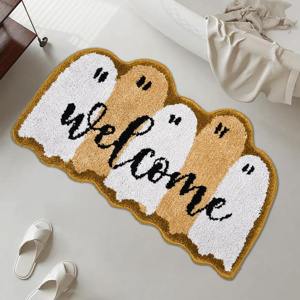 Halloween-Themed Ghost Bath Mat | Thrascher