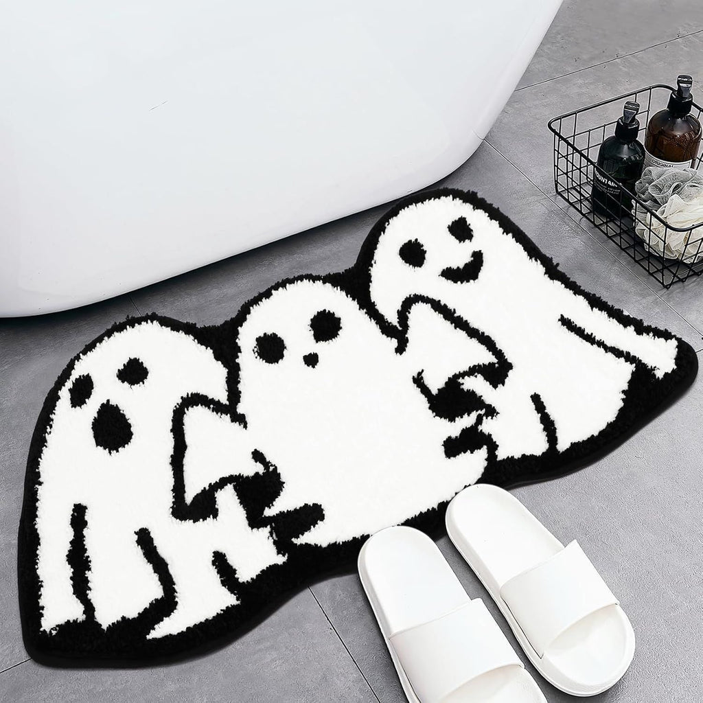 Halloween-Themed Ghost Bath Mat | Thrascher