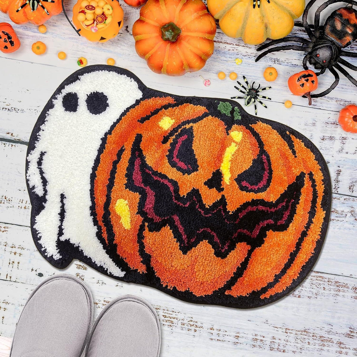 Halloween-Themed Ghost Bath Mat | Thrascher