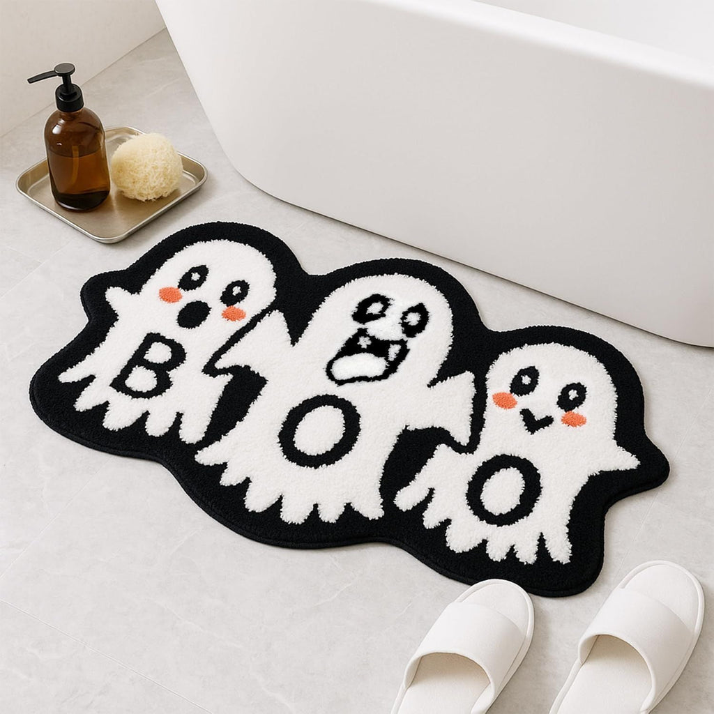 Halloween-Themed Ghost Bath Mat | Thrascher