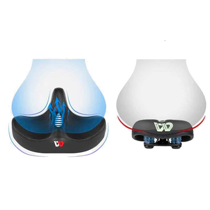 Extra Wide Breathable Ergonomic Bicycle Saddle, 8.5 x 11 in or 10.2 x 12.8 in