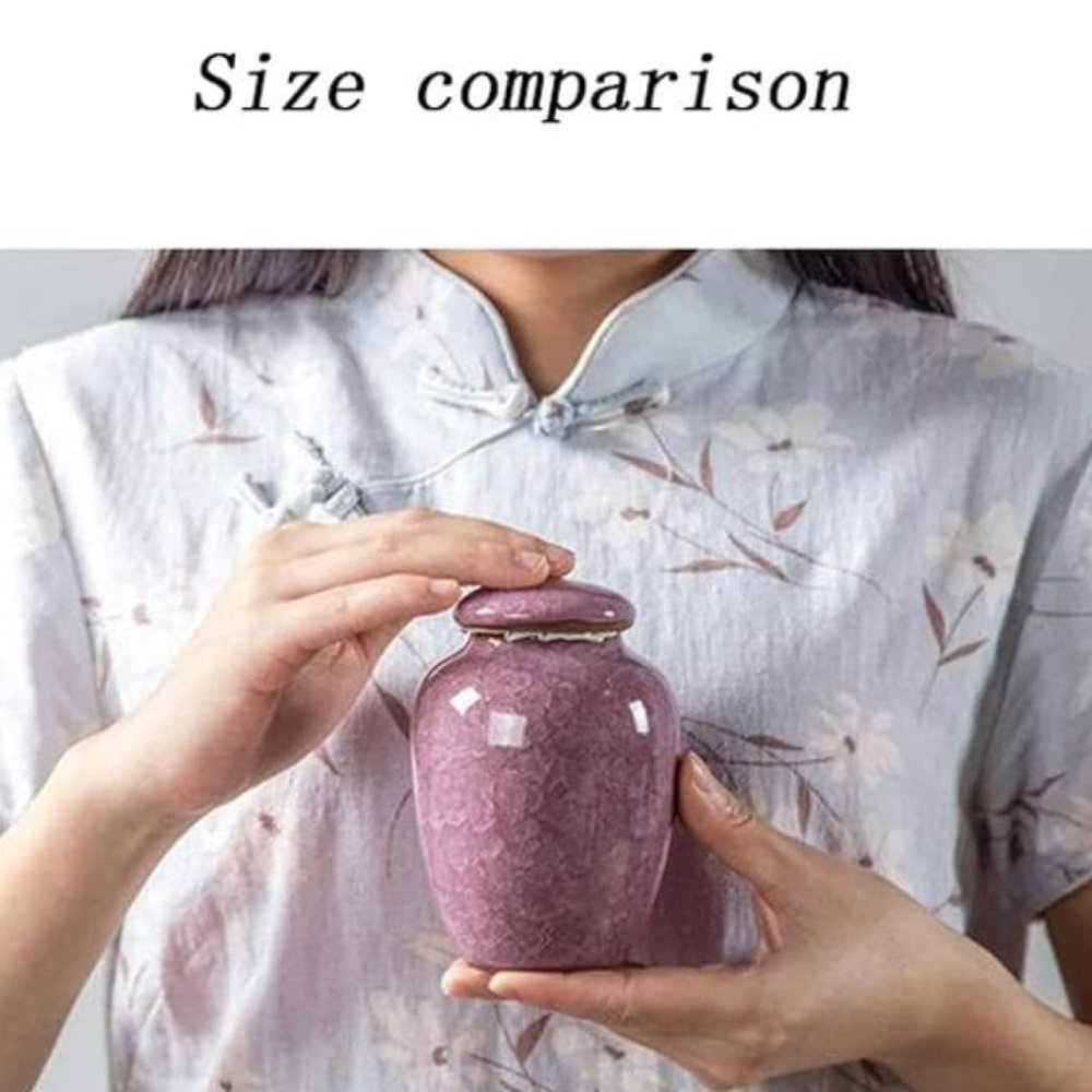 Hand-Painted Ceramic Pet Urn for Small Pets, 300 ml, 4.7 in H, view 4