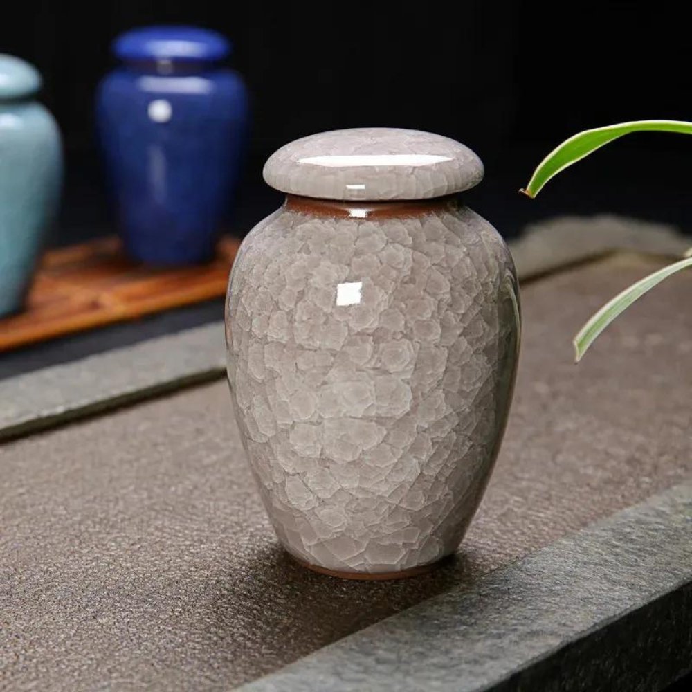 Hand-Painted Ceramic Pet Urn for Small Pets, 300 ml, 4.7 in H, view 6