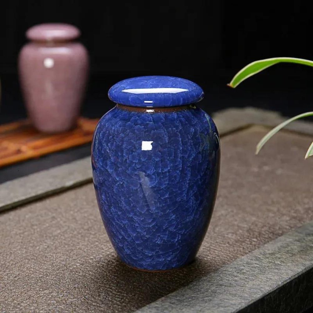 Hand-Painted Ceramic Pet Urn for Small Pets, 300 ml, 4.7 in H, view 9