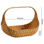 Hand-Woven Decorative Storage Basket with Handles | Thrascher