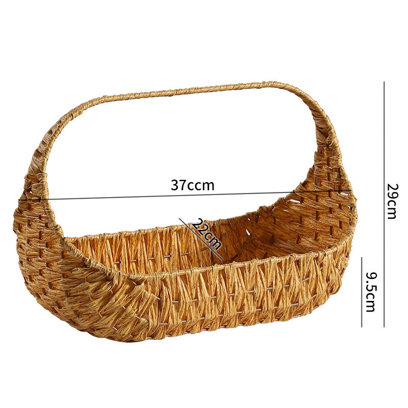 Hand-Woven Decorative Storage Basket with Handles | Thrascher