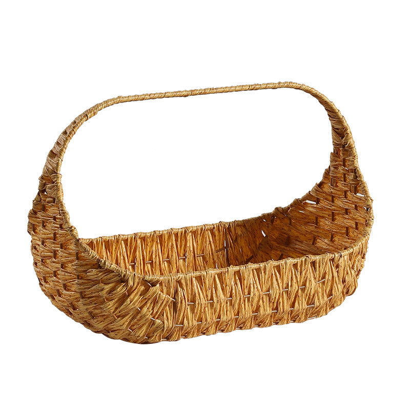 Hand-Woven Decorative Storage Basket with Handles | Thrascher