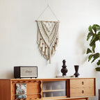 Hand-Woven Macrame Wall Hanging with Decorative Tassels | Thrascher