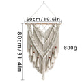 Hand-Woven Macrame Wall Hanging with Decorative Tassels | Thrascher