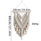 Hand-Woven Macrame Wall Hanging with Decorative Tassels | Thrascher
