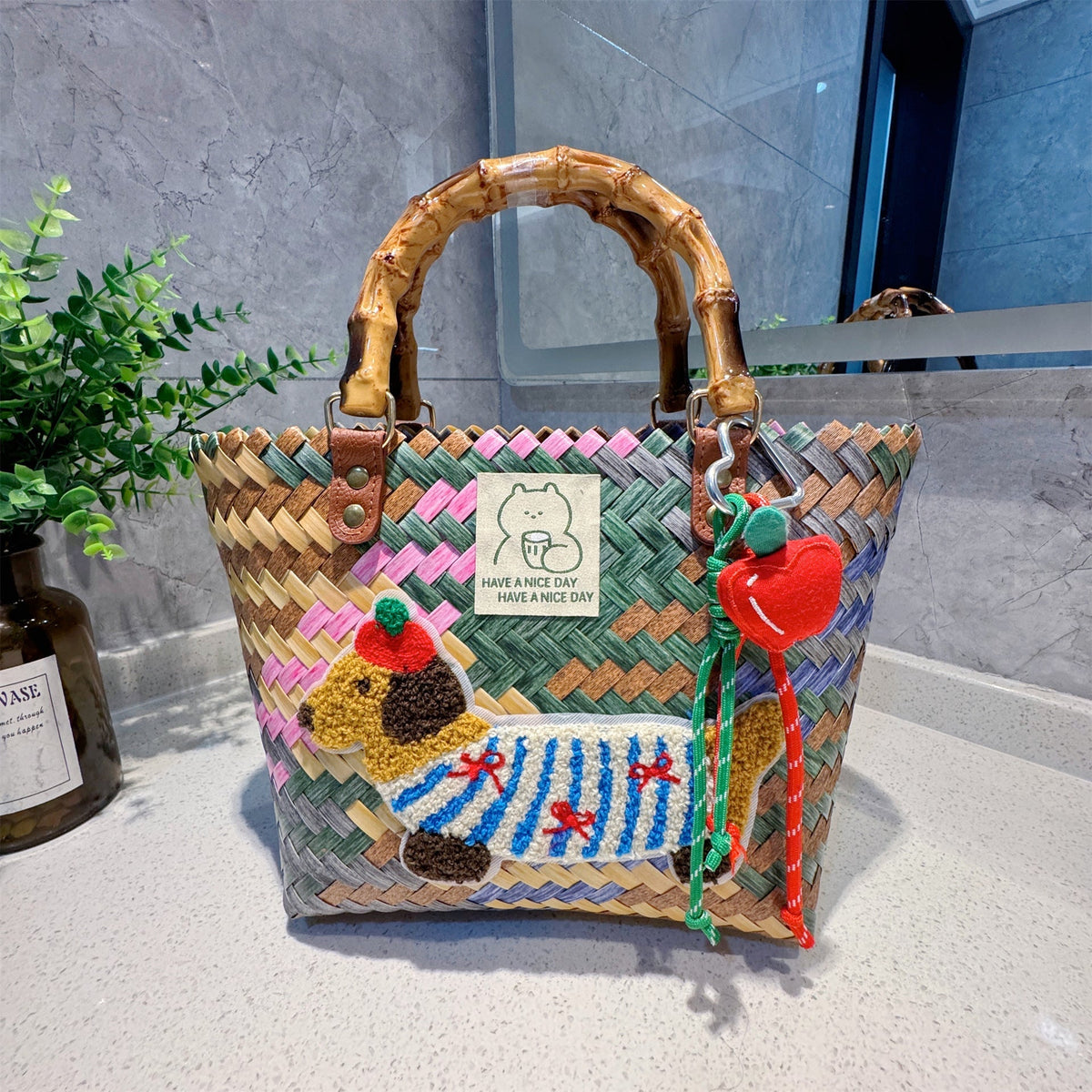 Handbag Bamboo Handwoven | Thrascher