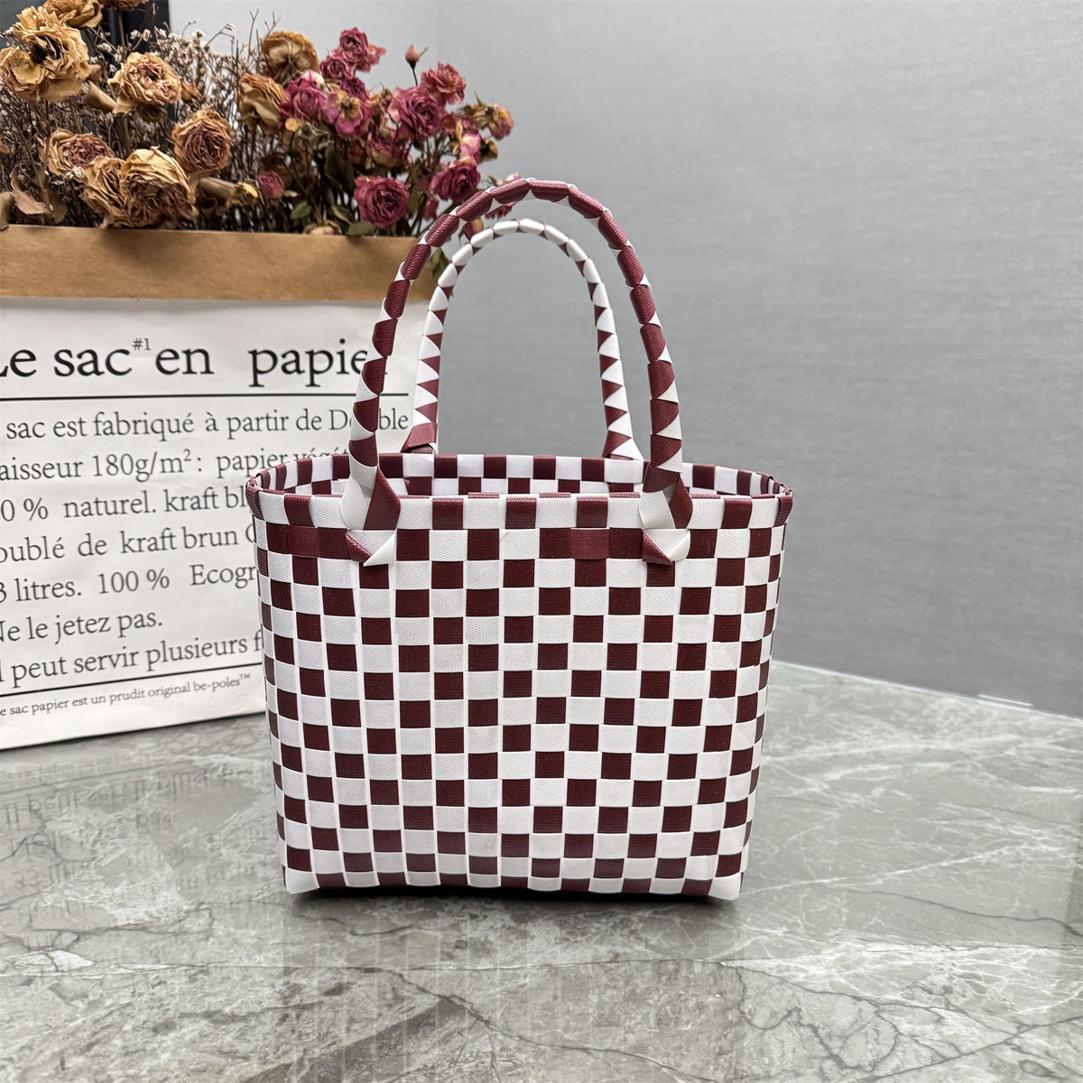 Handbag Yellow White Beige | Thrascher