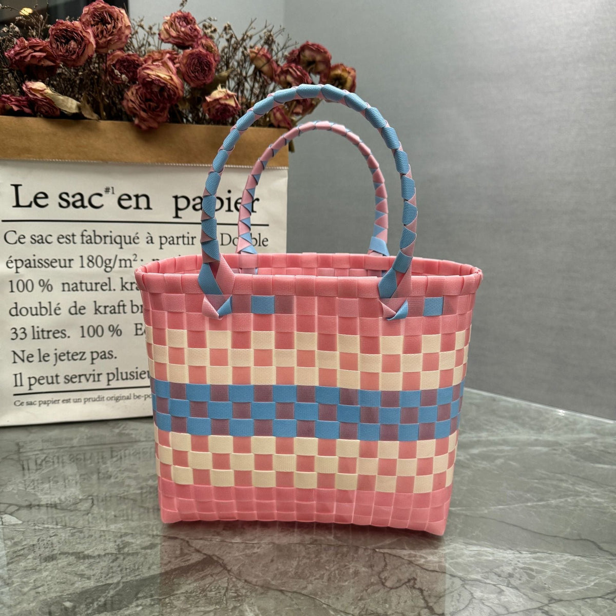 Handbag Yellow White Beige | Thrascher
