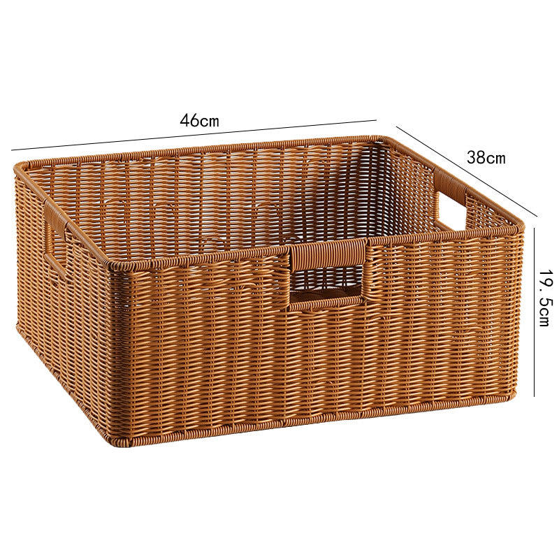 Handcrafted Basket Light Brown Dark Coffee | Thrascher