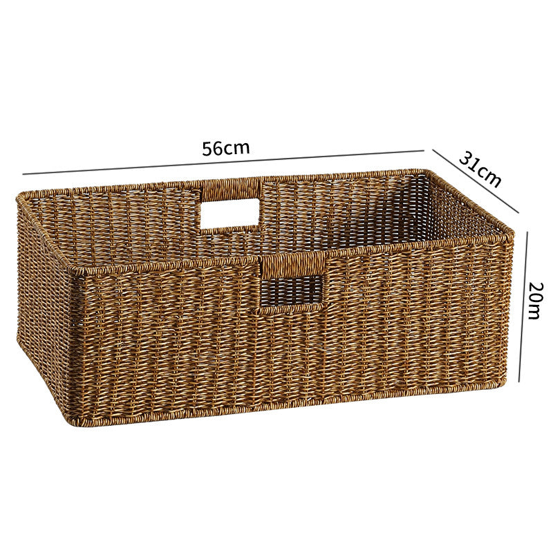 Handcrafted Basket Light Brown Dark Coffee | Thrascher