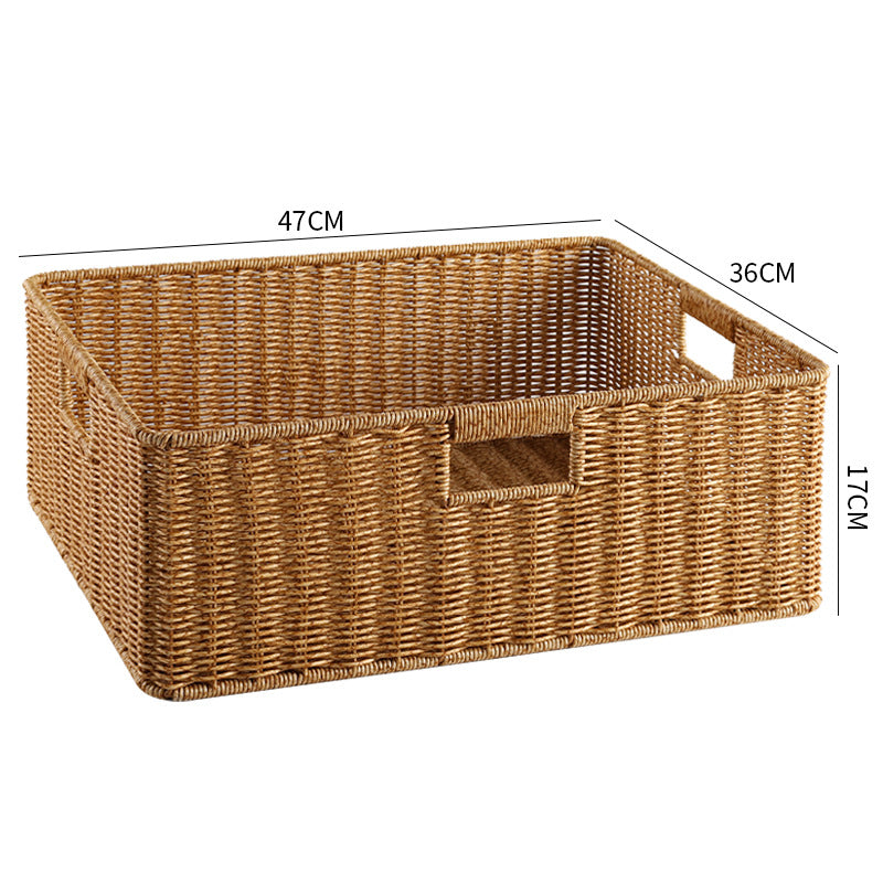 Handcrafted Basket Light Brown Dark Coffee | Thrascher