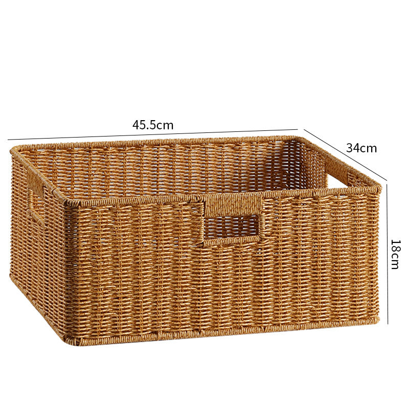 Handcrafted Basket Light Brown Dark Coffee | Thrascher