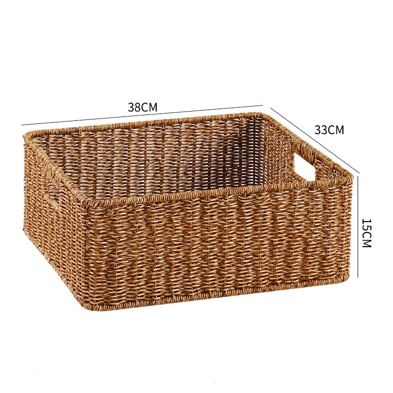 Handcrafted Basket Light Brown Dark Coffee | Thrascher