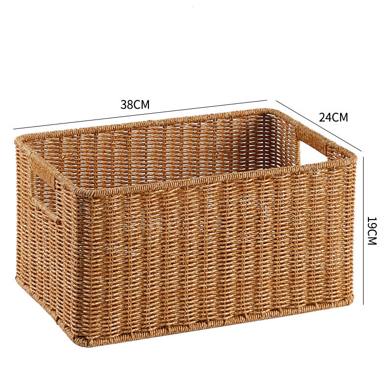 Handcrafted Basket Light Brown Dark Coffee | Thrascher