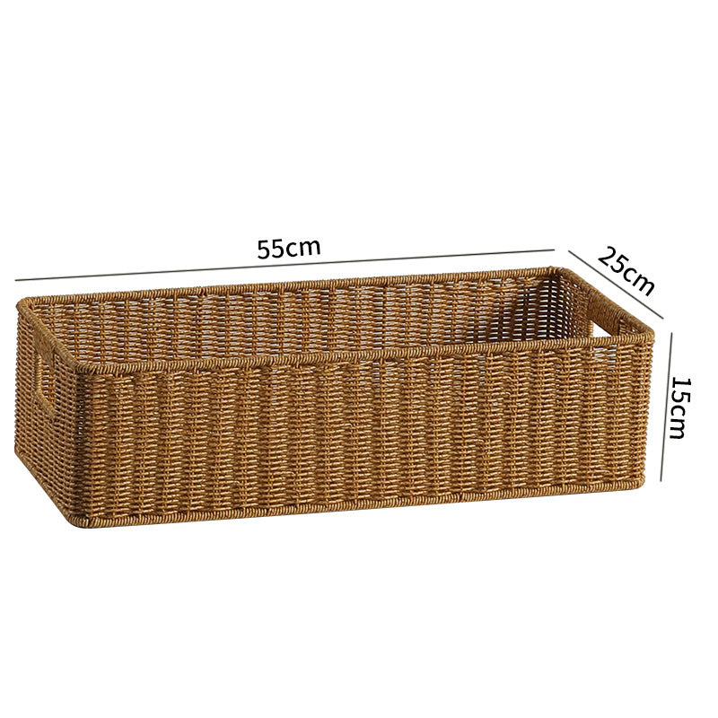Handcrafted Basket Light Brown Dark Coffee | Thrascher