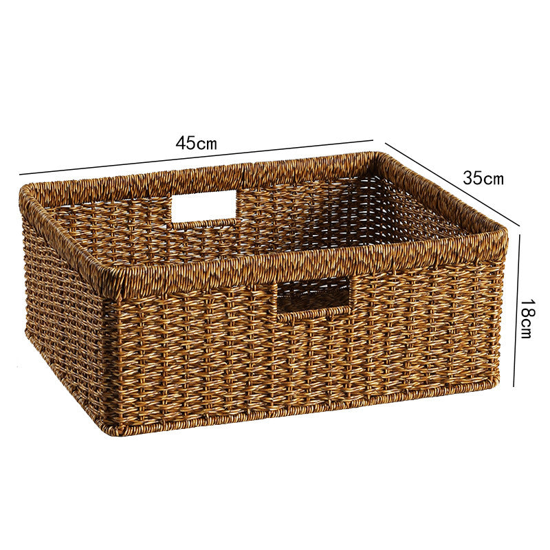 Handcrafted Basket Light Brown Dark Coffee | Thrascher