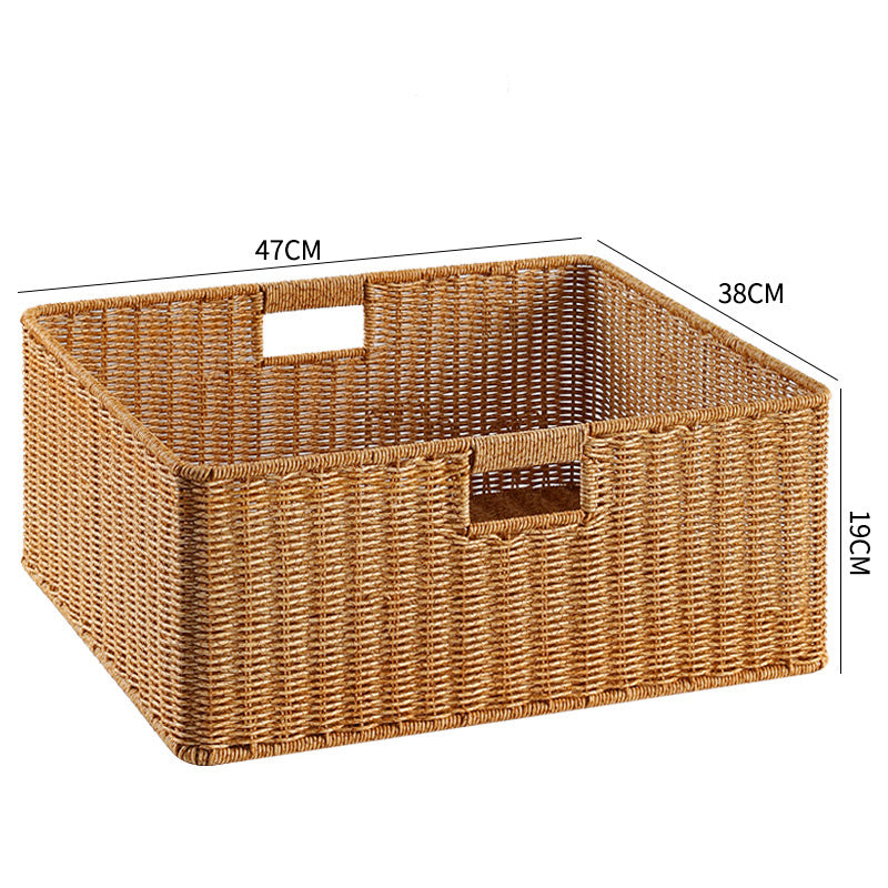 Handcrafted Basket Light Brown Dark Coffee | Thrascher