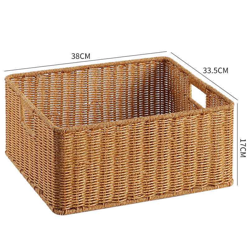 Handcrafted Basket Light Brown Dark Coffee | Thrascher