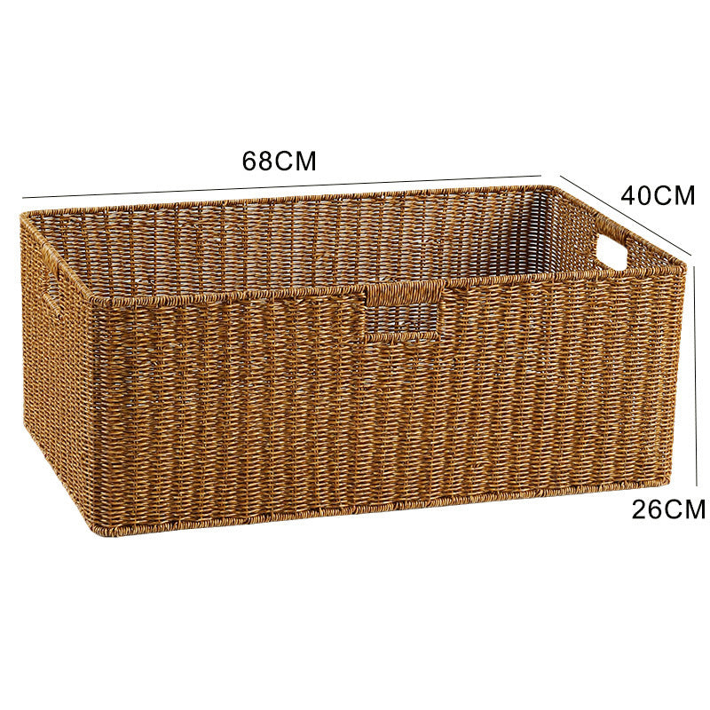 Handcrafted Basket Light Brown Dark Coffee | Thrascher