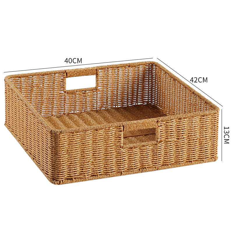 Handcrafted Basket Light Brown Dark Coffee | Thrascher