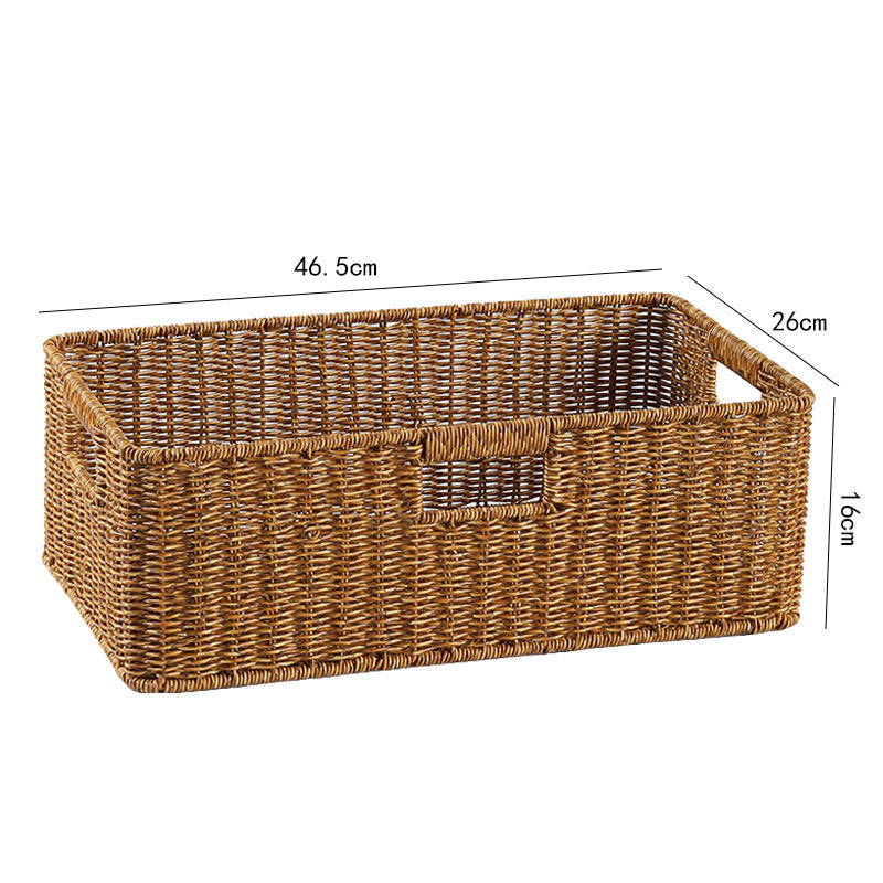 Handcrafted Basket Light Brown Dark Coffee | Thrascher
